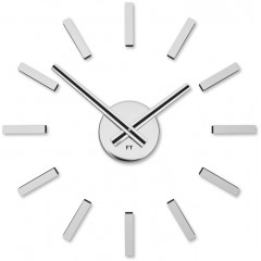 Dizajnové nalepovacie hodiny Future Time FT9400SI Modular chrome 40cm